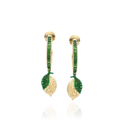 "LOVE LEMONS" - ORO 18KT - TSAVORITI - ORECCHINI