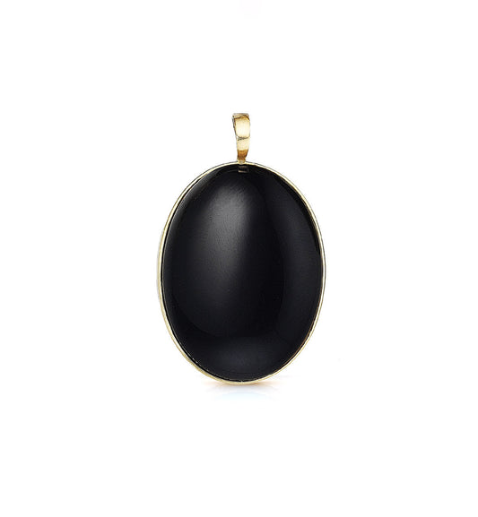 18KT YELLOW GOLD - BLACK ONYX - PENDANT