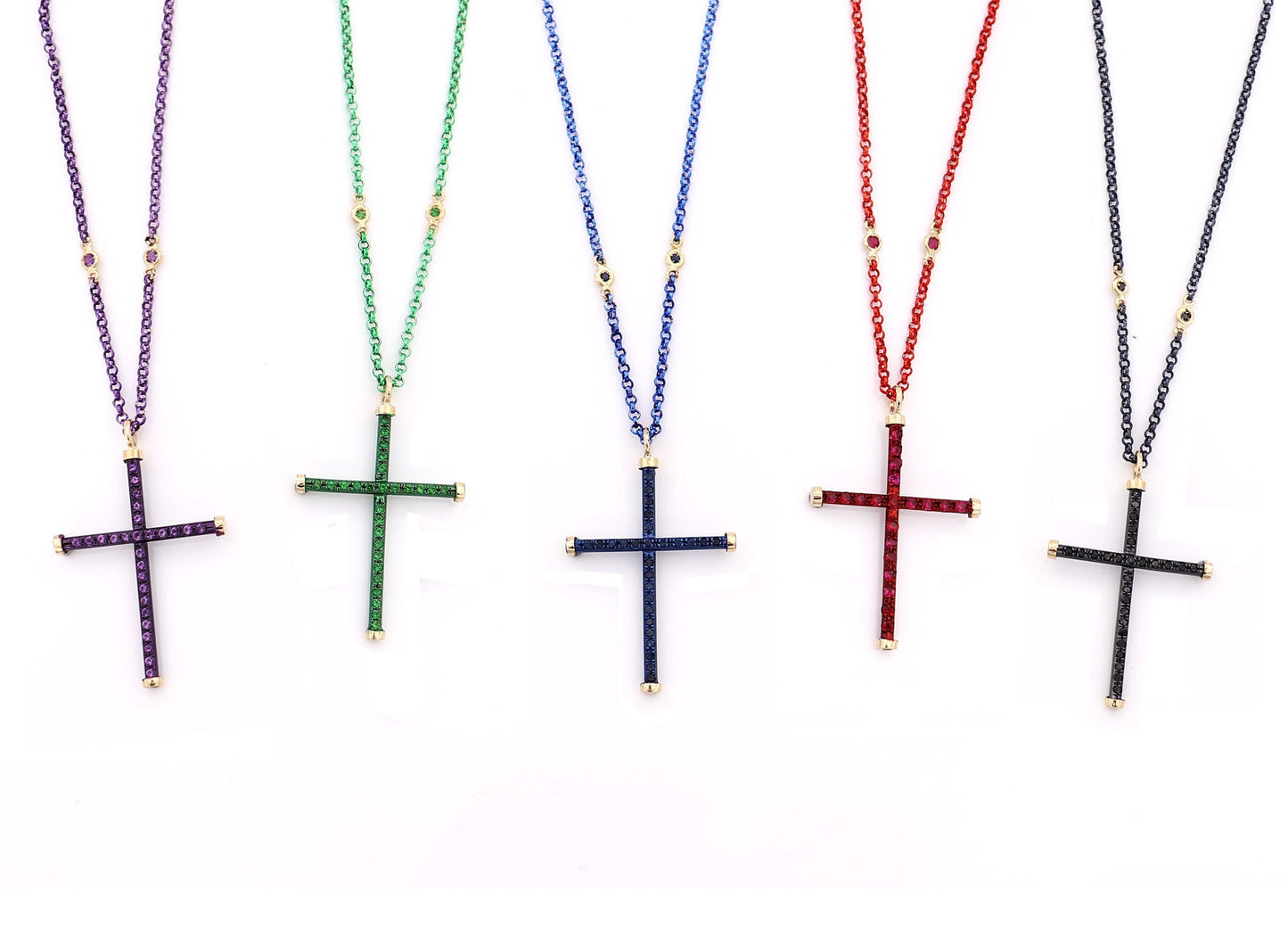 CROSS - 18KT YELLOW GOLD - STERLING SILVER - TITANIUM