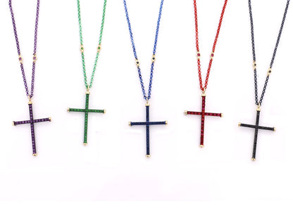 CROCE - ORO GIALLO 18KT - ARGENTO - TITANIO