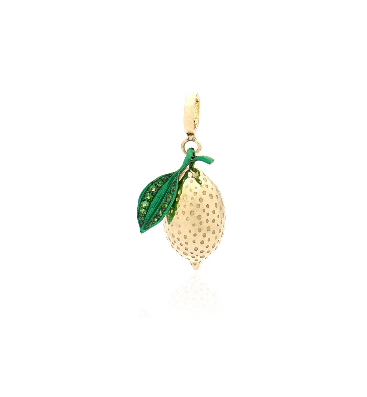 "LOVE LEMONS" - 18KT GOLD - TSAVORITES - CHARM - LARGE