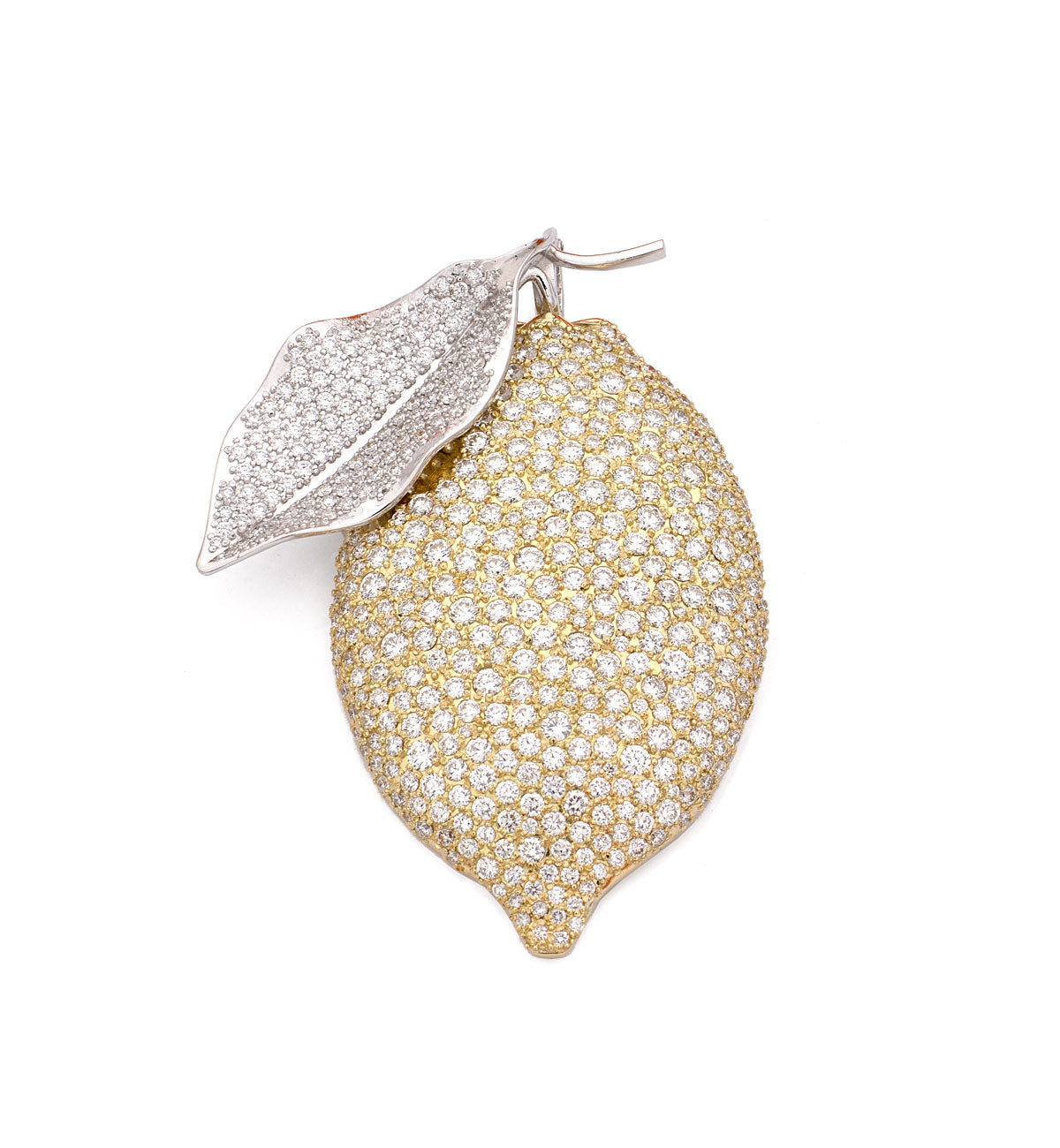 "LOVE LEMONS" - 18KT GOLD - WHITE DIAMONDS - PENDANT - EX-LARGE