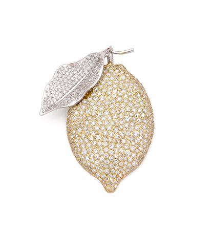 "LOVE LEMONS" - ORO 18KT - DIAMANTI BIANCHI - CIONDOLO - GRANDE