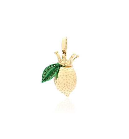 "LOVE LEMONS" - CORONA - ORO 18KT - TSAVORITE - CIONDOLO/CHARM - GRANDE