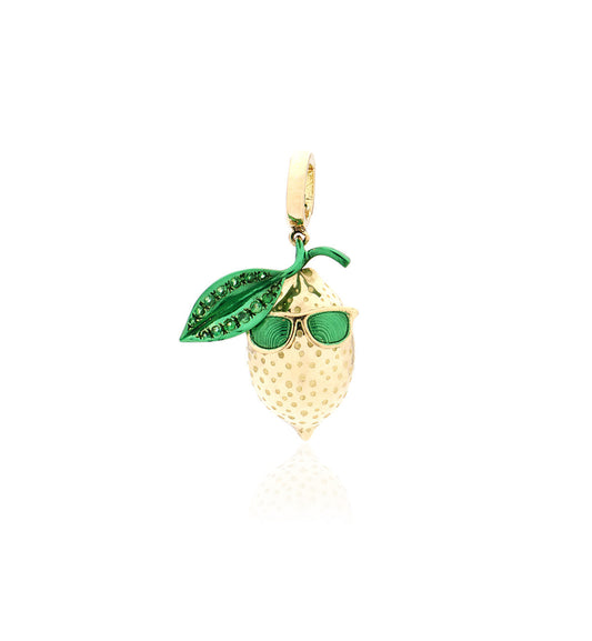 "LOVE LEMONS" - SUNGLASSES - 18KT GOLD - TSAVORITES - CHARM/PENDANT - LARGE