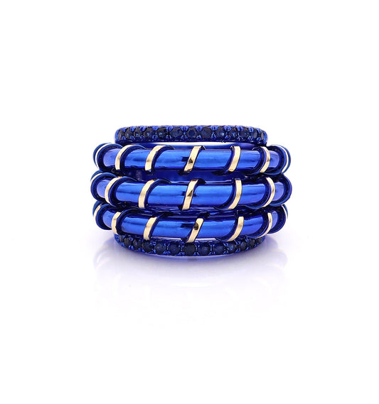 "APERITIVO" - 18KT GOLD - BLUE SAPPHIRES
