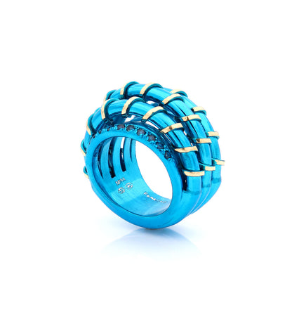 "APERITIVO" - ORO 18KT - ZAFFIRI AZZURRI