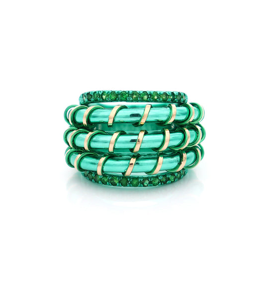 "APERITIVO" - 18KT GOLD - TSAVORITES