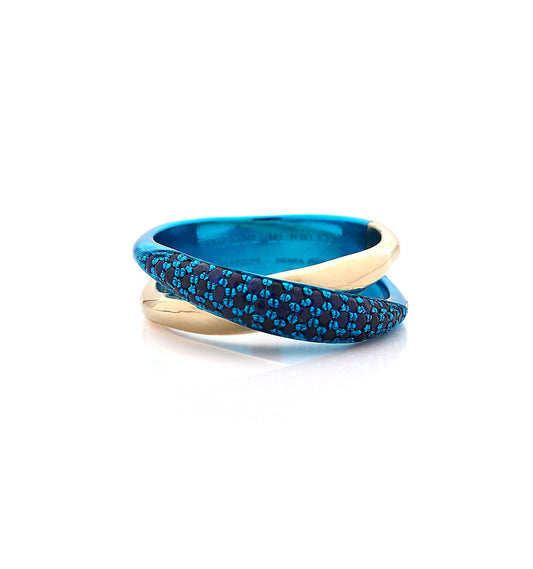 "MARGAUX" - 18KT GOLD - BLUE SAPPHIRES - AQUA BLUE