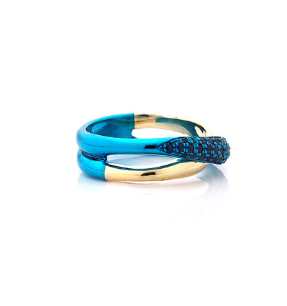 "MARGAUX" - ORO 18KT - ZAFFIRI BLU - BLU ACQUA