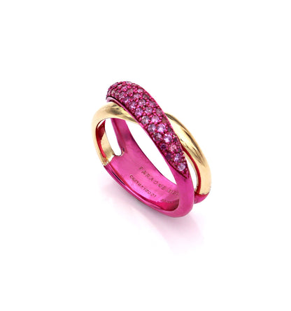 "MARGAUX" - ORO 18KT - ZAFFIRI ROSA