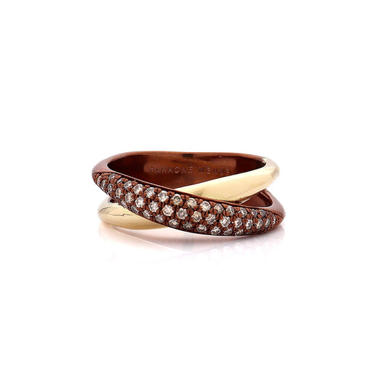 "MARGAUX" - 18KT GOLD - BROWN DIAMONDS