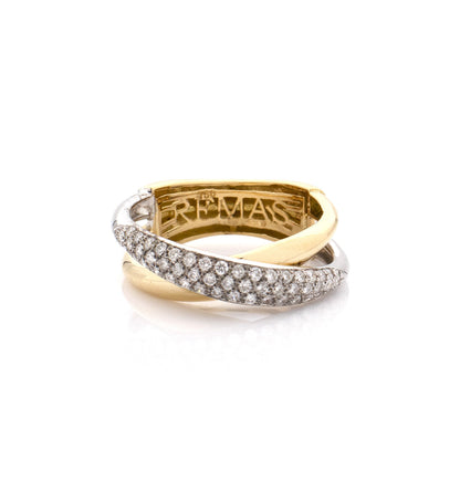 "MARGAUX" - ORO GIALLO E BIANCO 18KT - DIAMANTI BIANCHI
