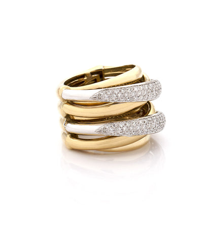 "LIZZY" - ORO GIALLO E BIANCO 18KT - DIAMANTI BIANCHI