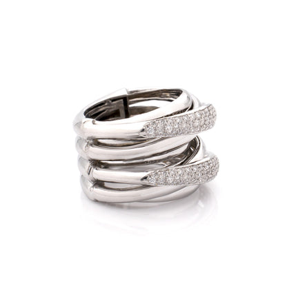 "LIZZY" - ORO BIANCO 18KT - DIAMANTI BIANCHI