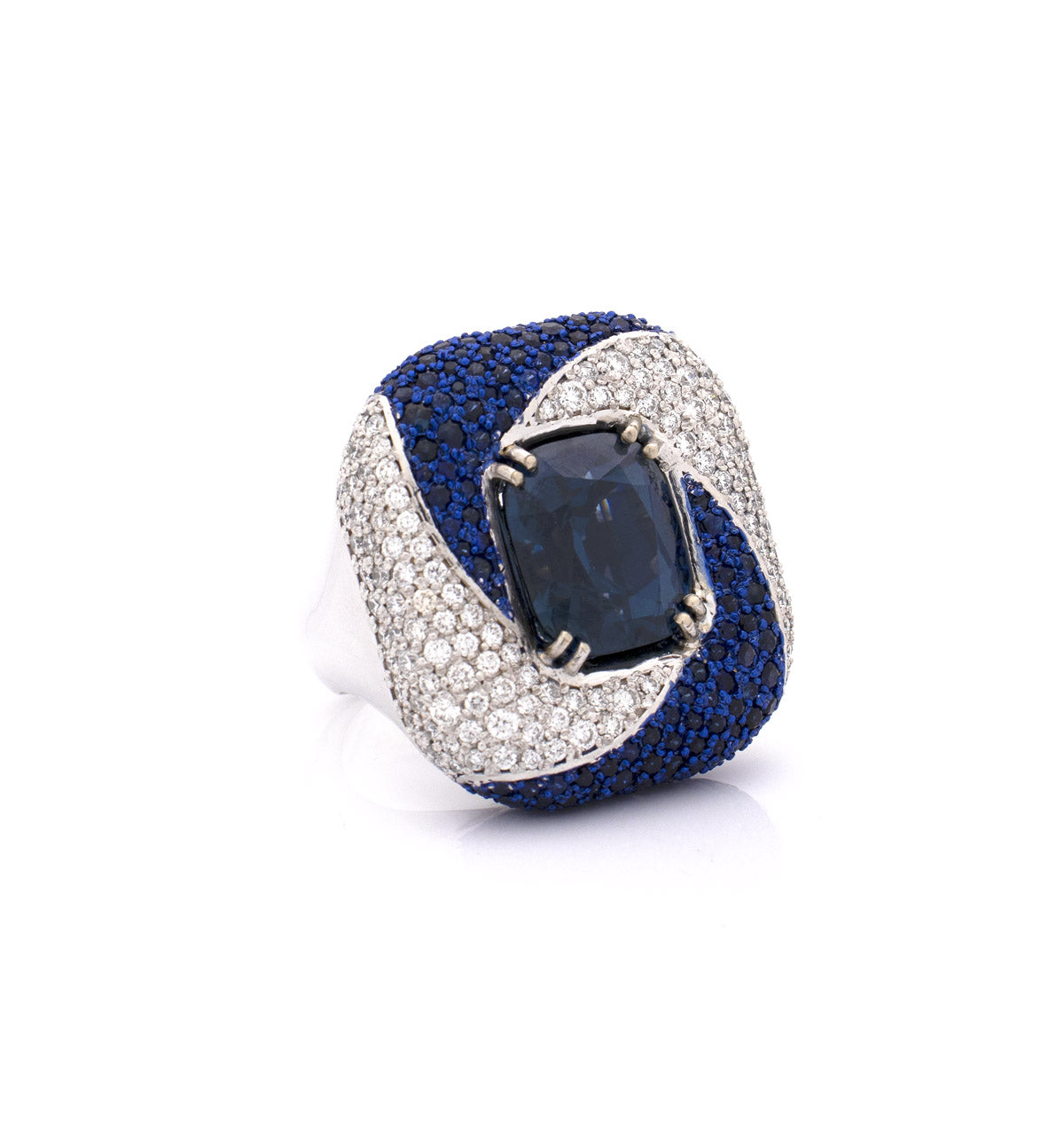 "PSYOP IN BLUE" 18KT WHITE GOLD