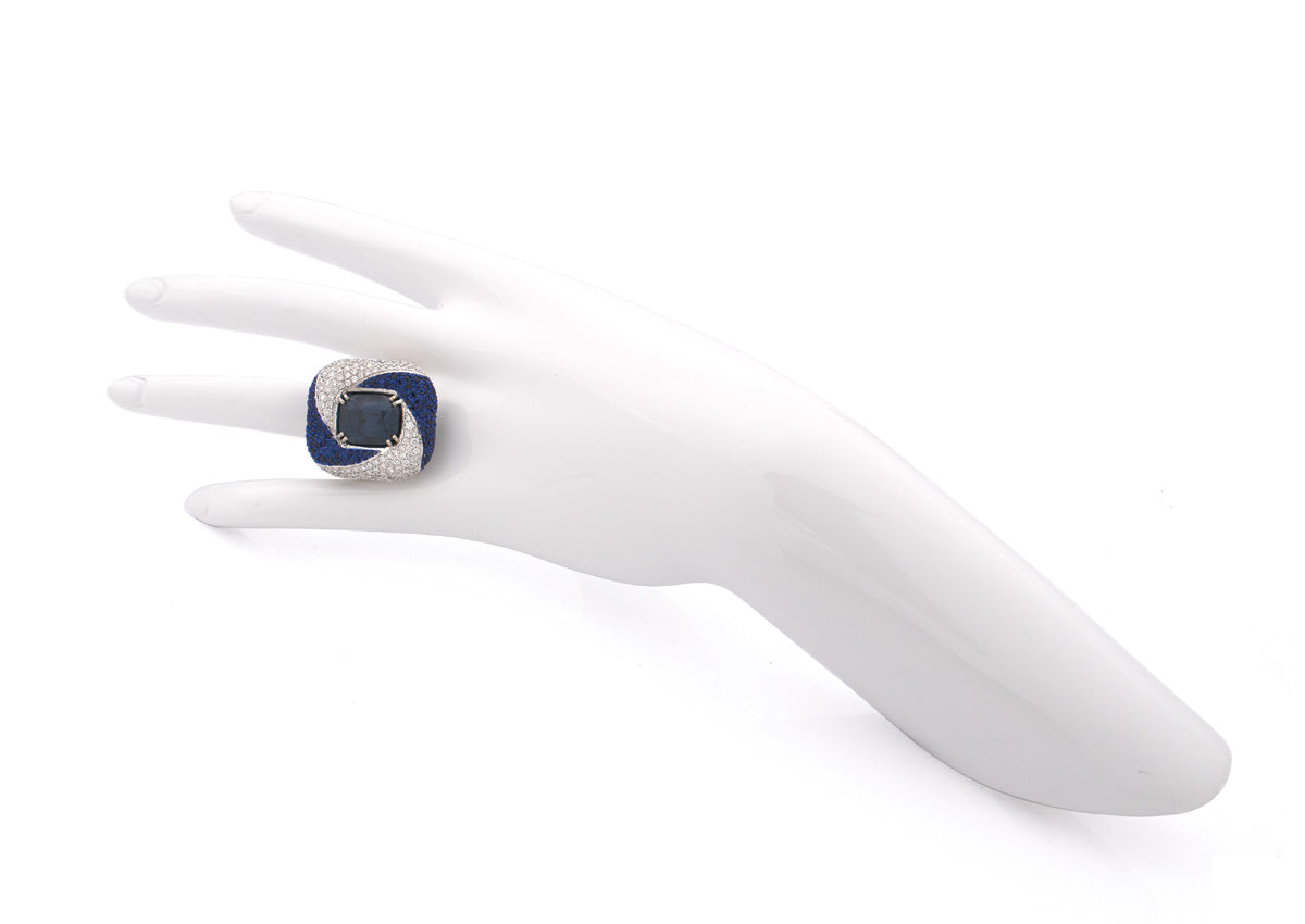 "PSYOP IN BLUE" 18KT WHITE GOLD