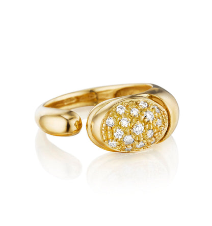 ANELLO COLLEZIONE GOCCIOLINE - ORO 18KT - DIAMANTI BIANCHI
