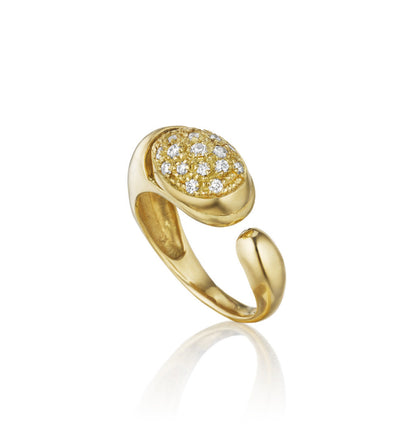 ANELLO COLLEZIONE GOCCIOLINE - ORO 18KT - DIAMANTI BIANCHI
